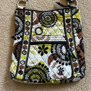 Vera Bradley cocoa moss pattern hobo bag with change purse and glasses case
